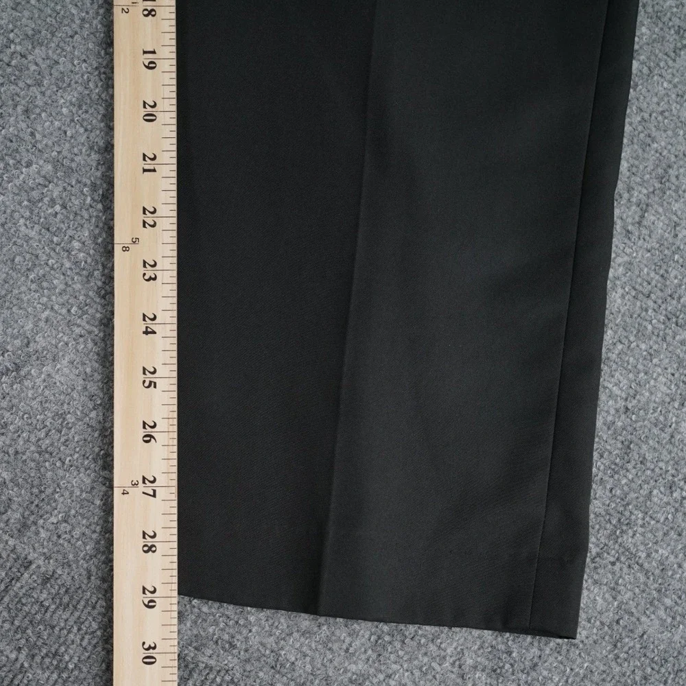 Alan‎ Flusser Golf Pants Mens 36x30 Black Flat Front Performance Trousers